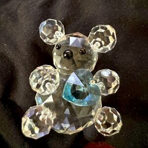 Swarovski Kris Bear With Blue Heart